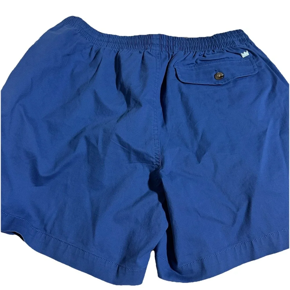 Crown & Ivy Men's Shorts Blue Sz Medium Zip Button Elastic & Drawstring Pockets‎